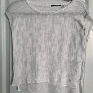White cotton gauze t-shirt | size xs
